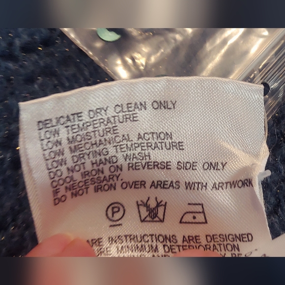 Whistles Wool Blend Cardigan Sweater w Lace Trim & Ribbon Tie Front Sz 4 - Picture 13 of 14